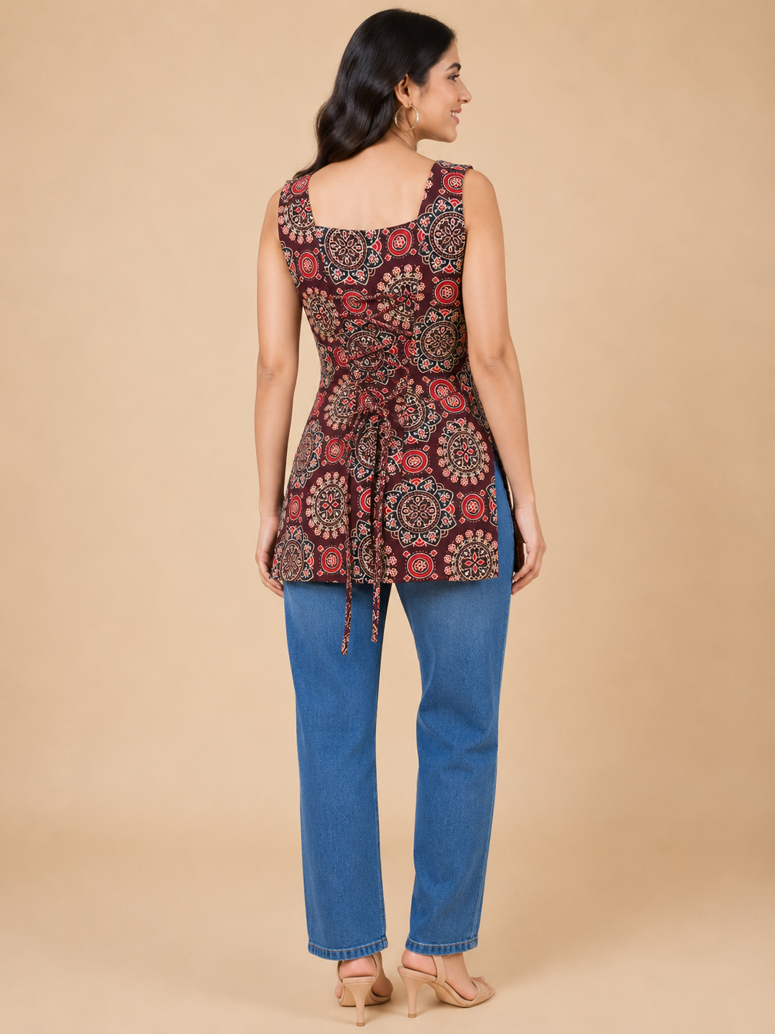 Taara sleeveless corset kurti