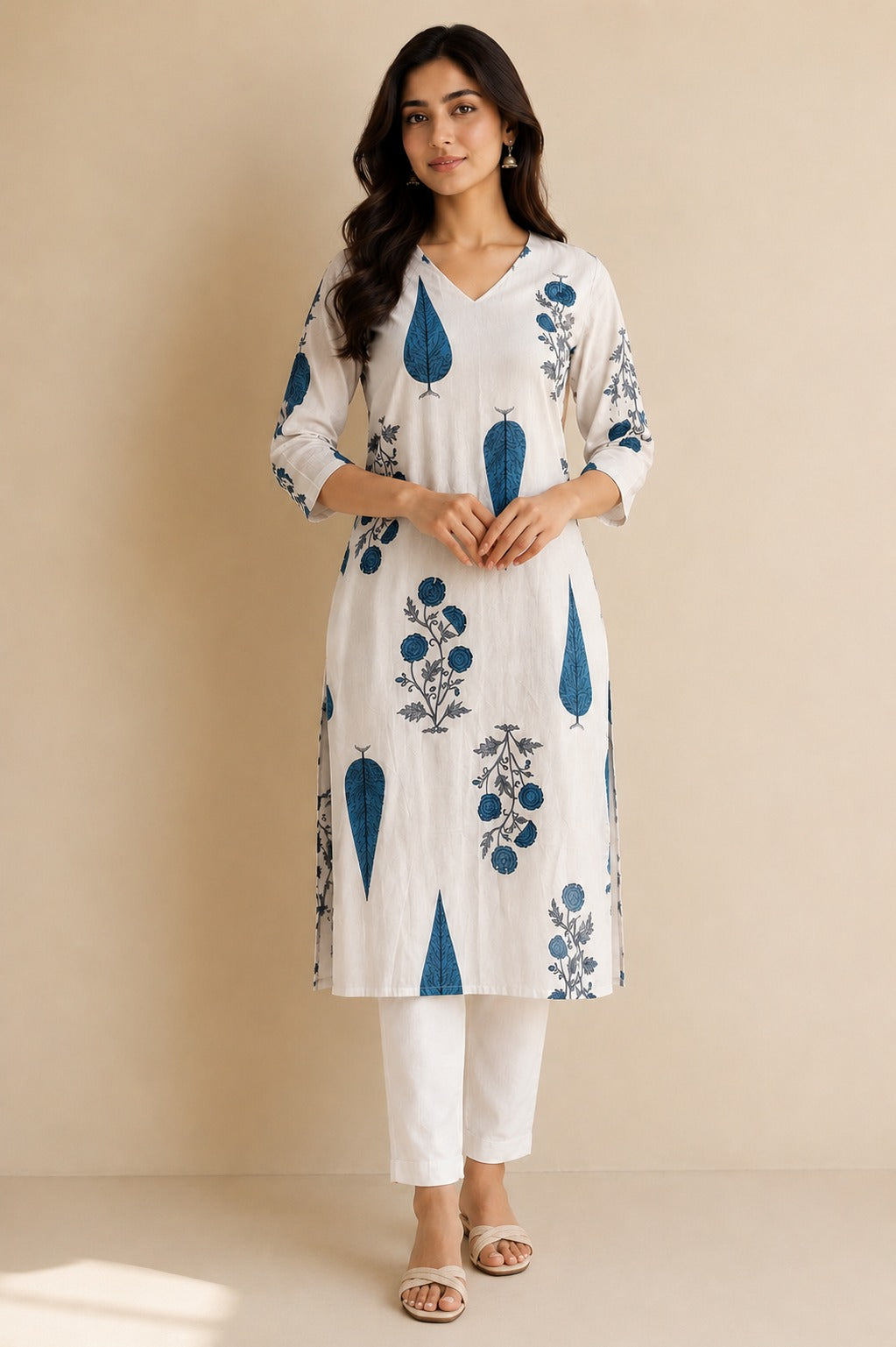 Indigo Blossom Kurti