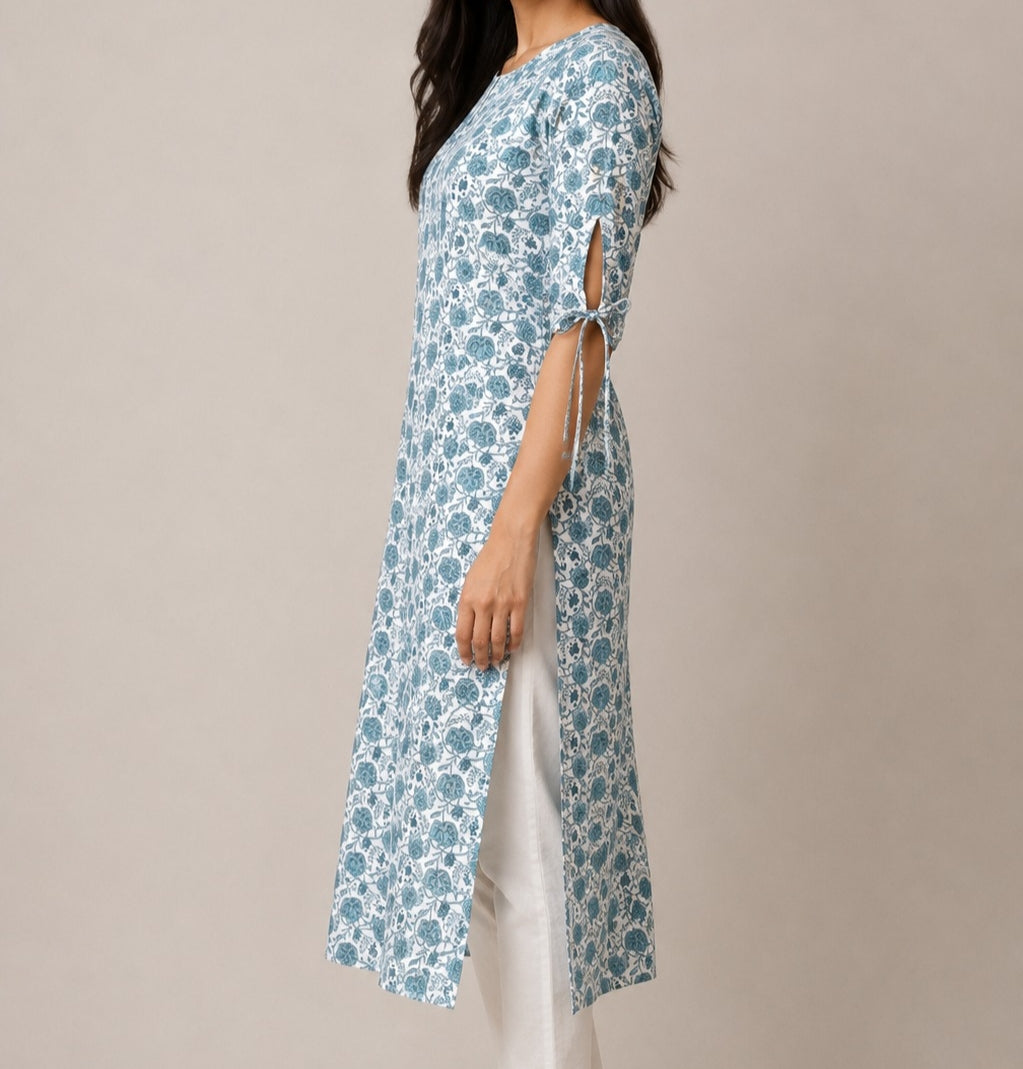 Avara Tie-Up Slit Long Kurti