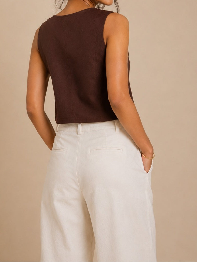 Espresso Vest Top