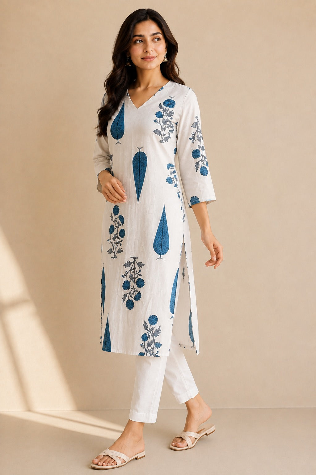 Indigo Blossom Kurti