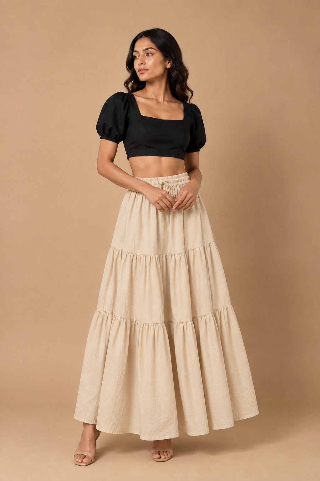 Siyahi tiered skirt