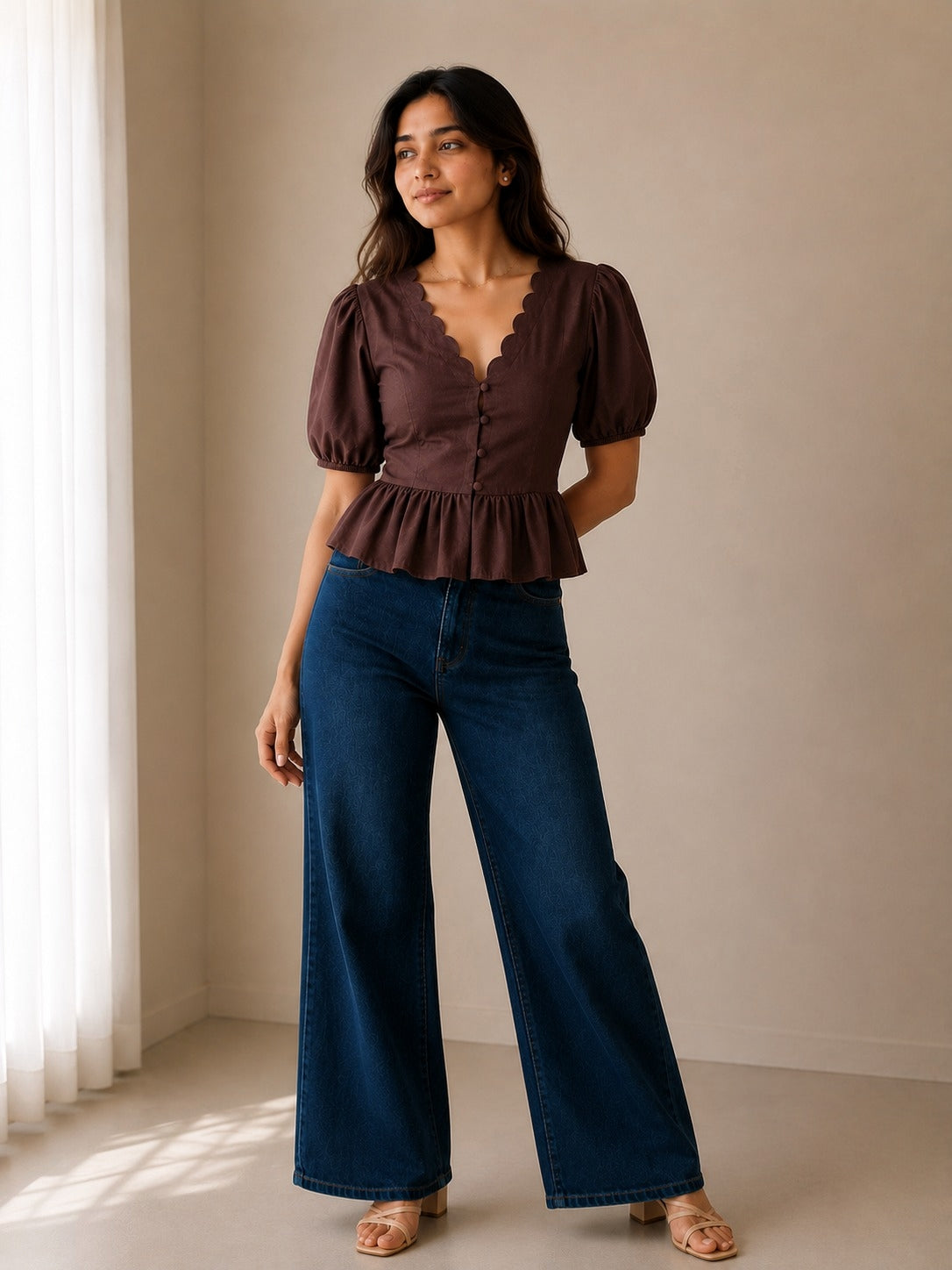Espresso Scallop Top