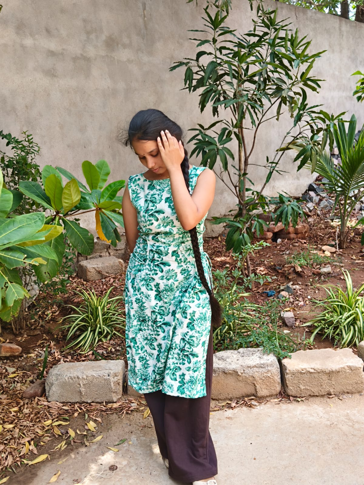 Mint Floral Corset Kurti