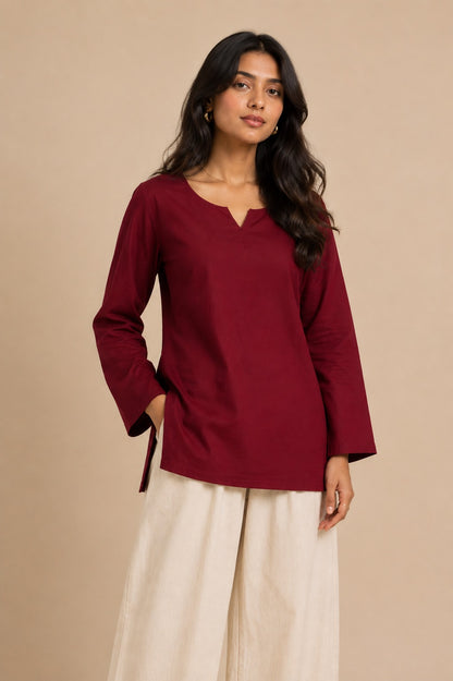Classic Maroon Kurti