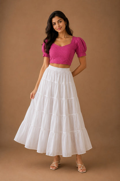 Schiffli Crop Top