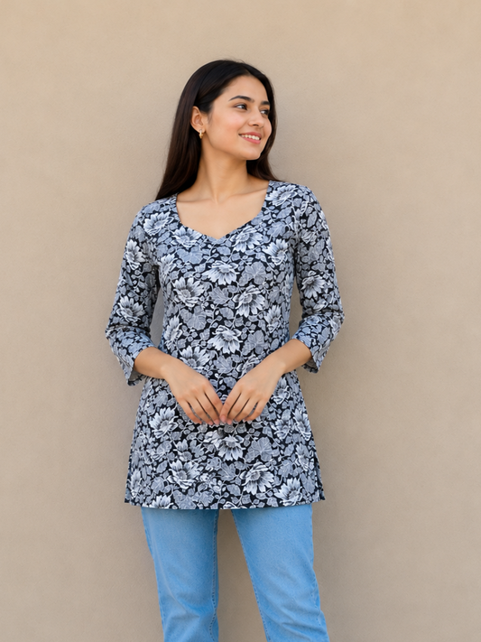 Floral Corset Fit Kurti