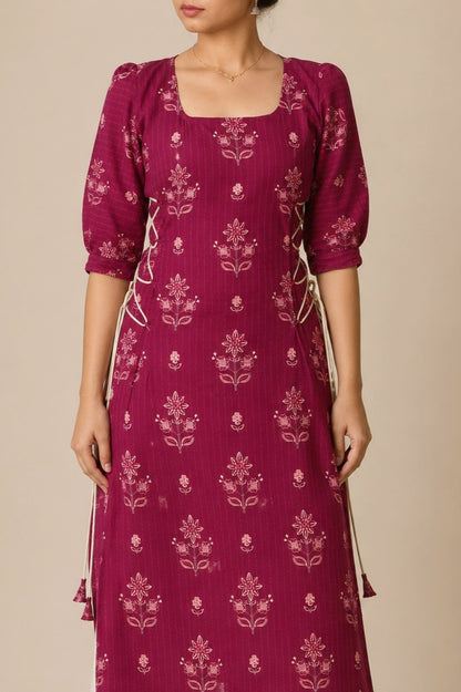 Mulberry Side Corset Kurti