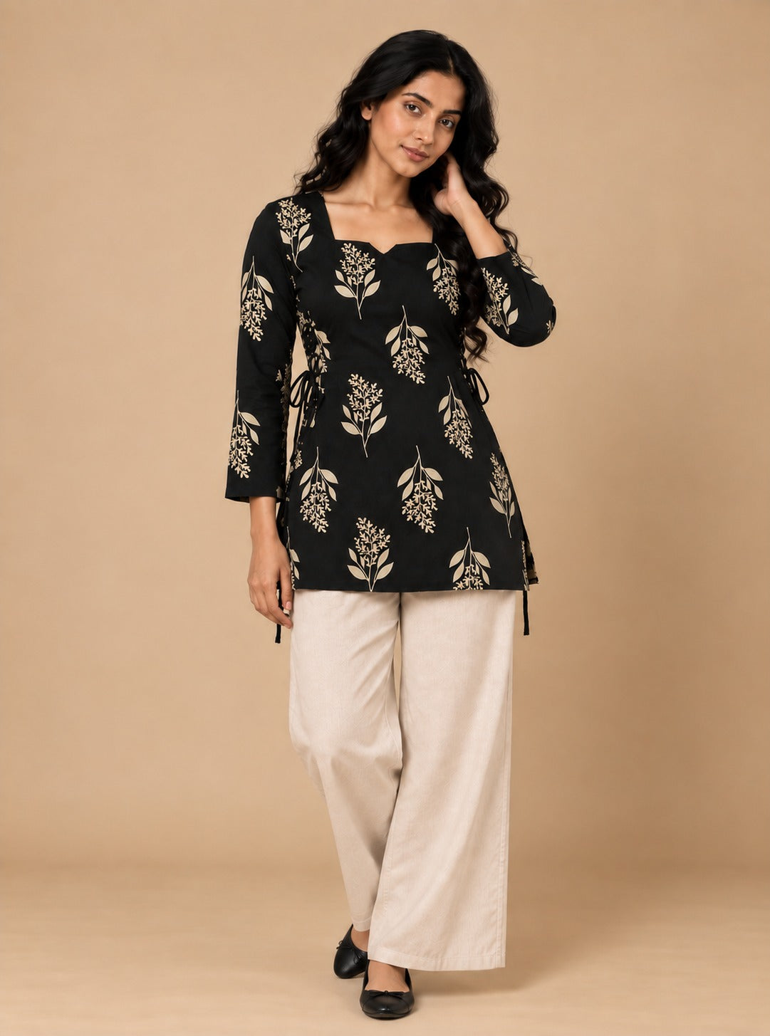 Nazakat Side Corset Fit Kurti