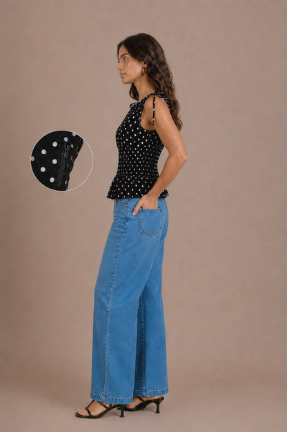 Midnight Polka Top