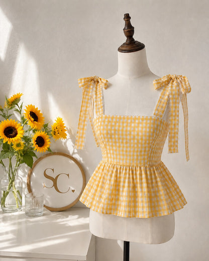 Liora Gingham Top
