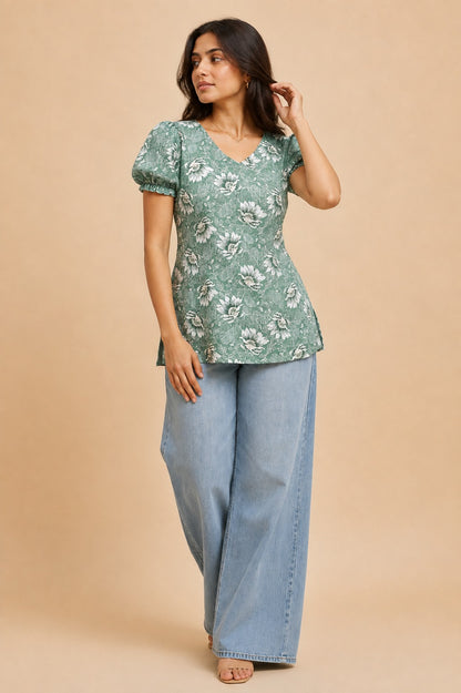 Aaira Floral Short Kurti