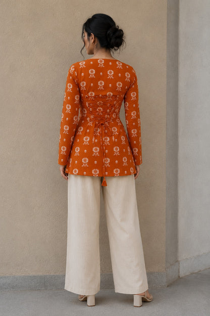 Kesariya Corset Kurti 🧡