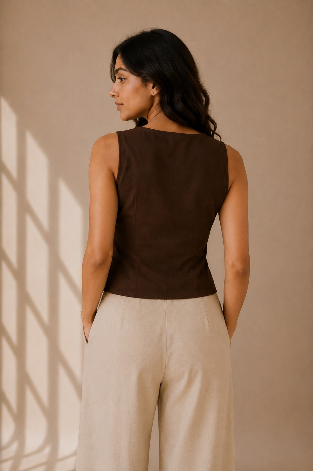 Mocha Side Corset Top