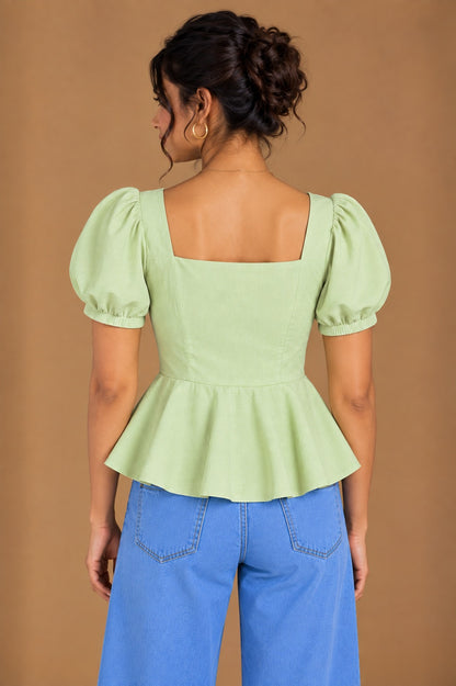 Pistachio Bloom Top