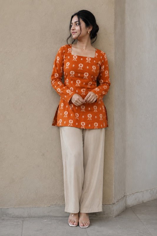 Kesariya Corset Kurti 🧡