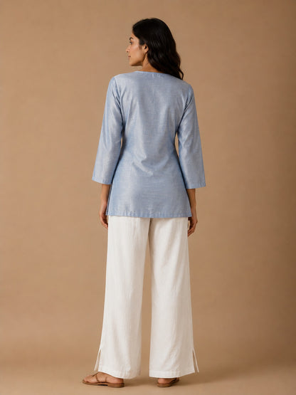 Breezy Blue Corset Fit Kurti