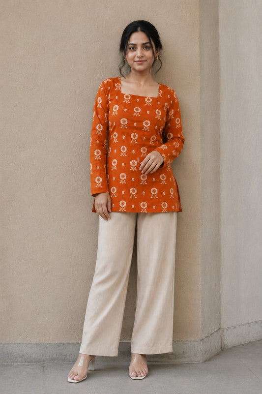 Kesariya Corset Kurti 🧡