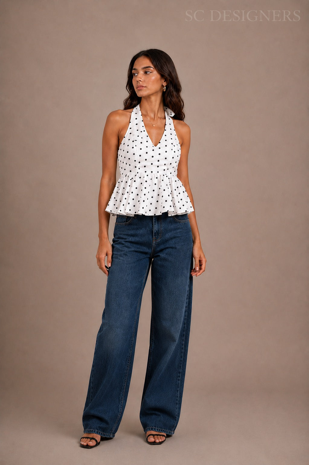 Polka Muse Halter Top