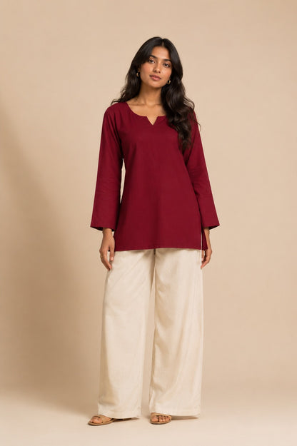 Classic Maroon Kurti