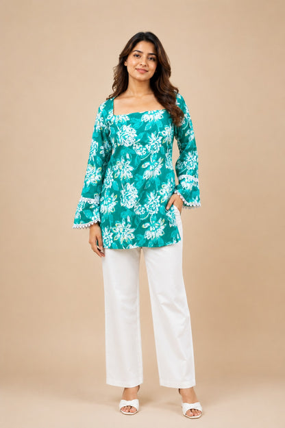 Zyara Floral Flare Kurti