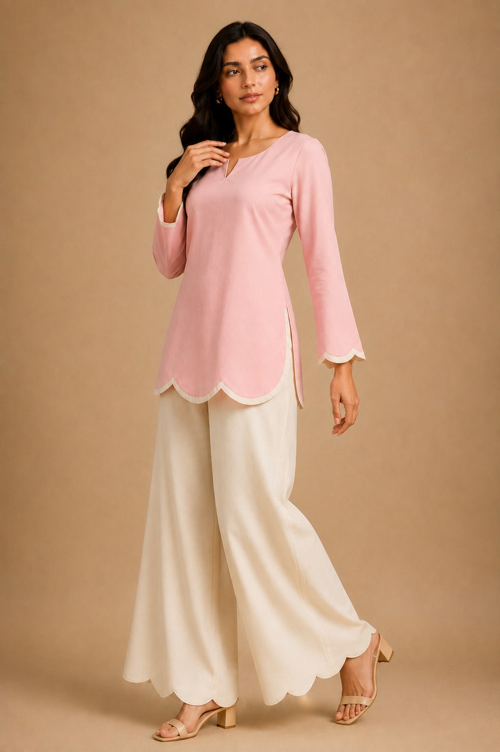 Adaah Scallop Kurti