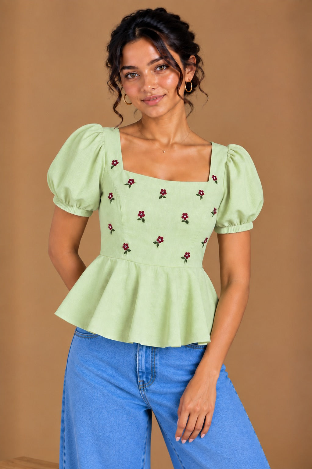 Pistachio Bloom Top