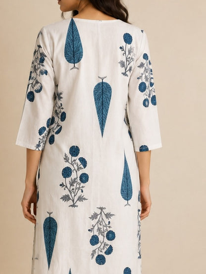 Indigo Blossom Kurti