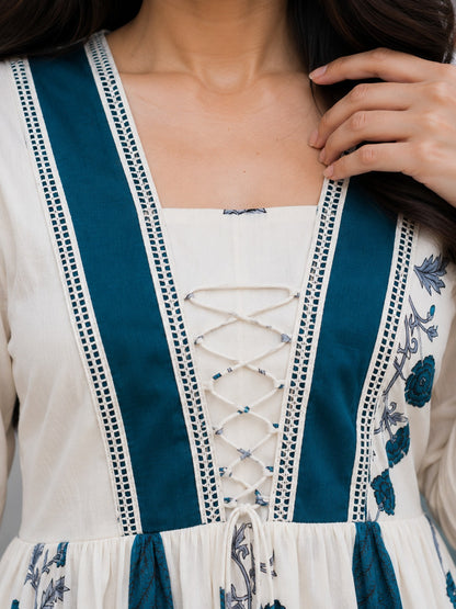 Ivory Sage Peplum Top