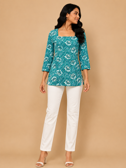Taara Floral Corset Kurti