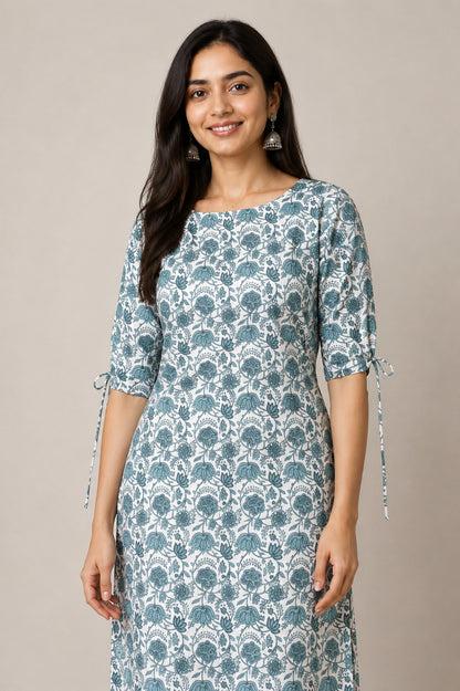 Avara Tie-Up Slit Long Kurti