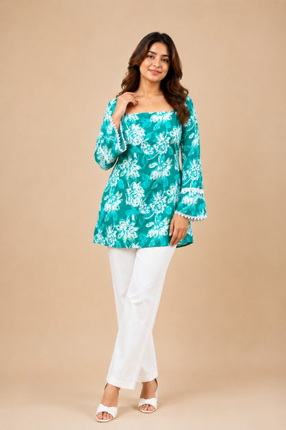 Zyara Floral Flare Kurti