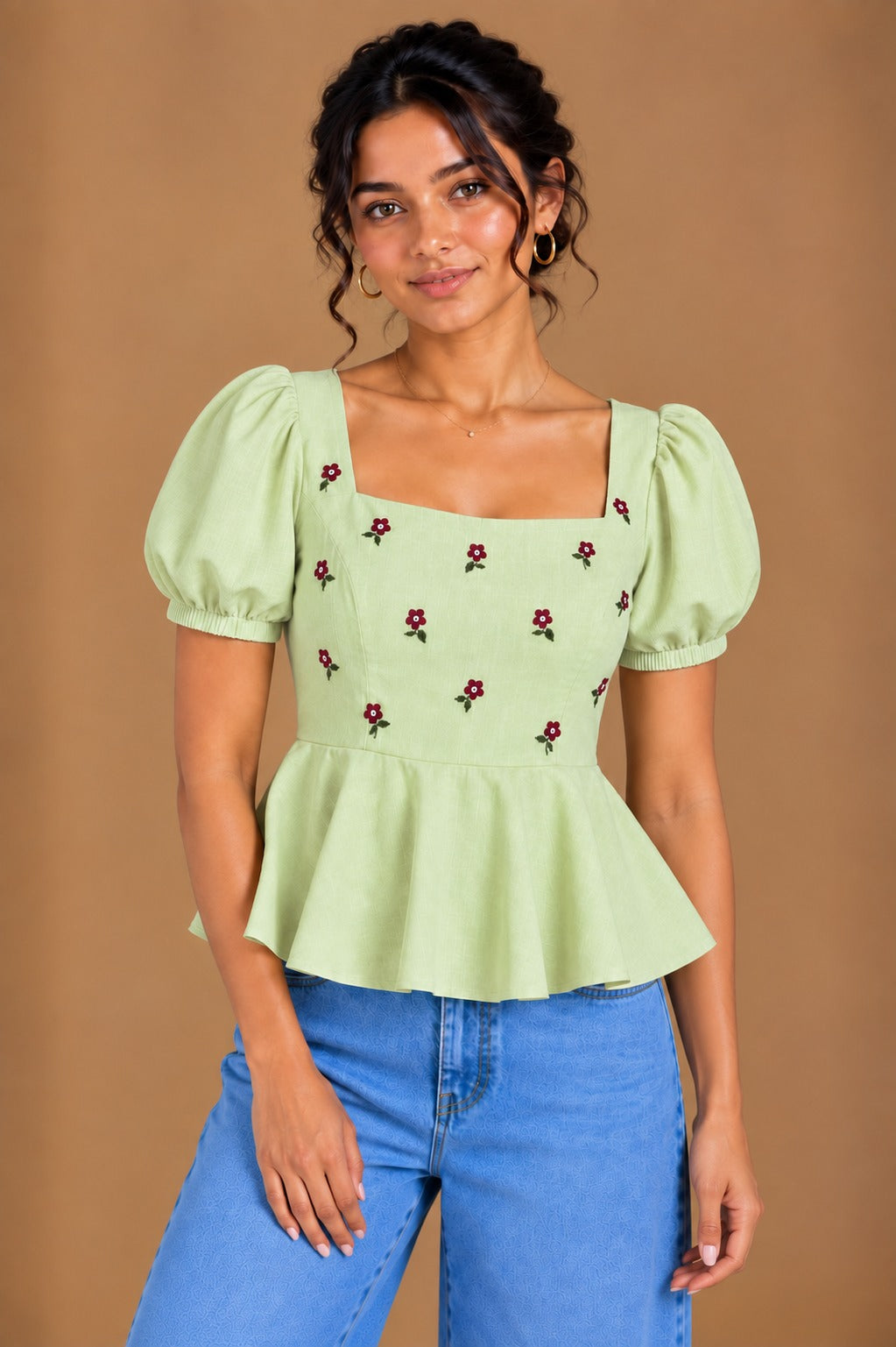 Pistachio Bloom Top