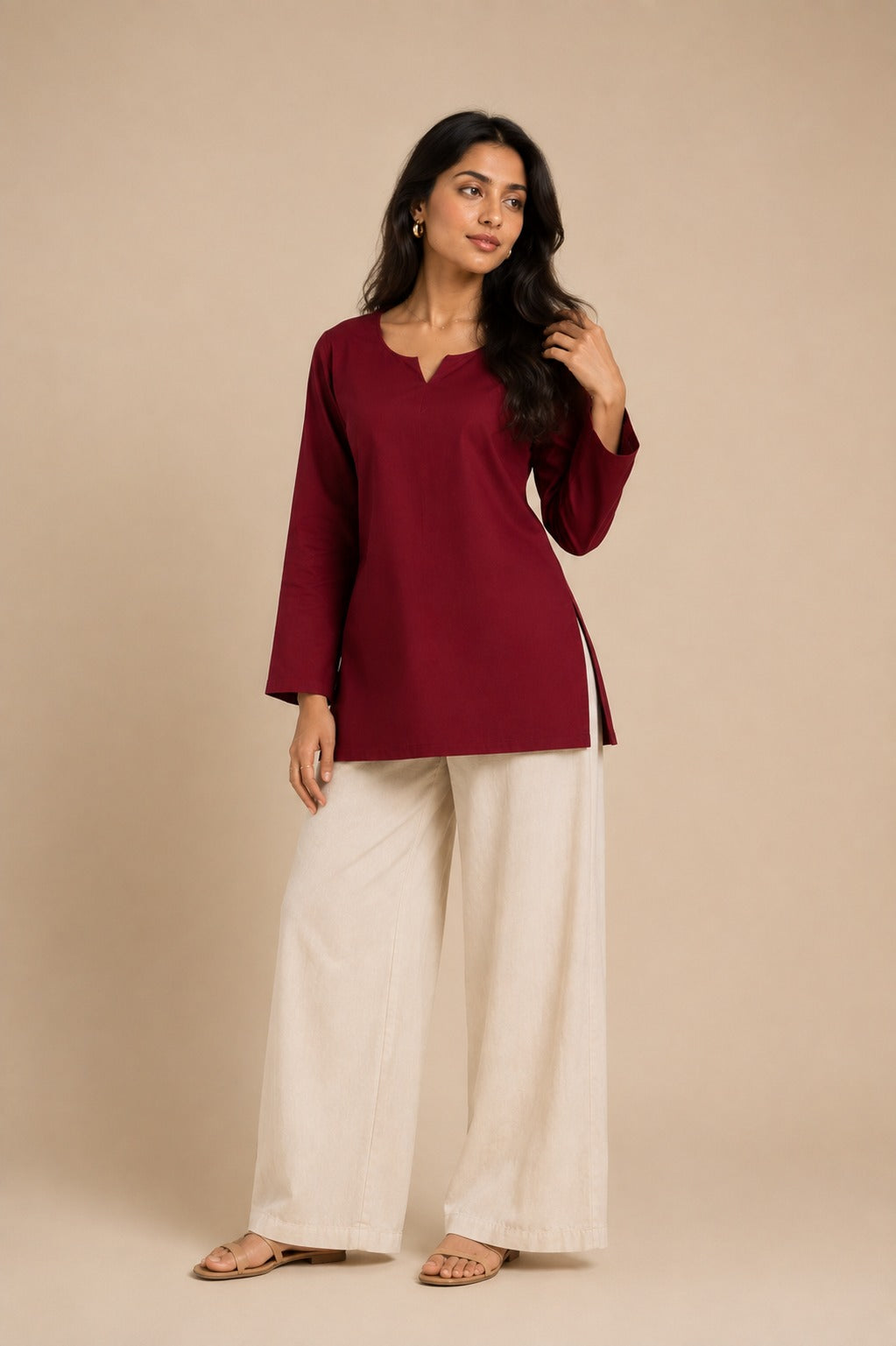 Classic Maroon Kurti