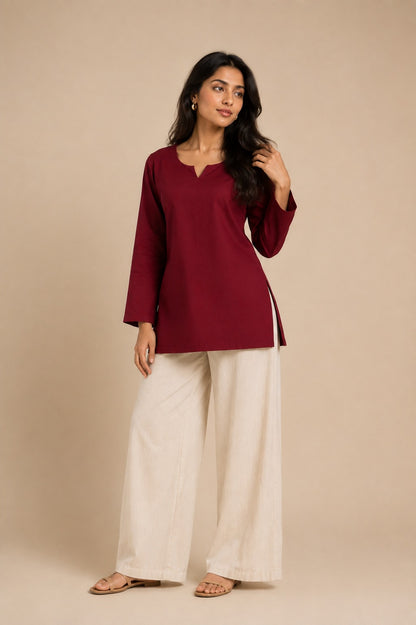 Classic Maroon Kurti