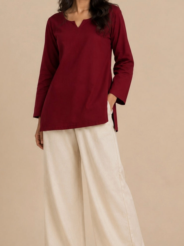 Classic Maroon Kurti