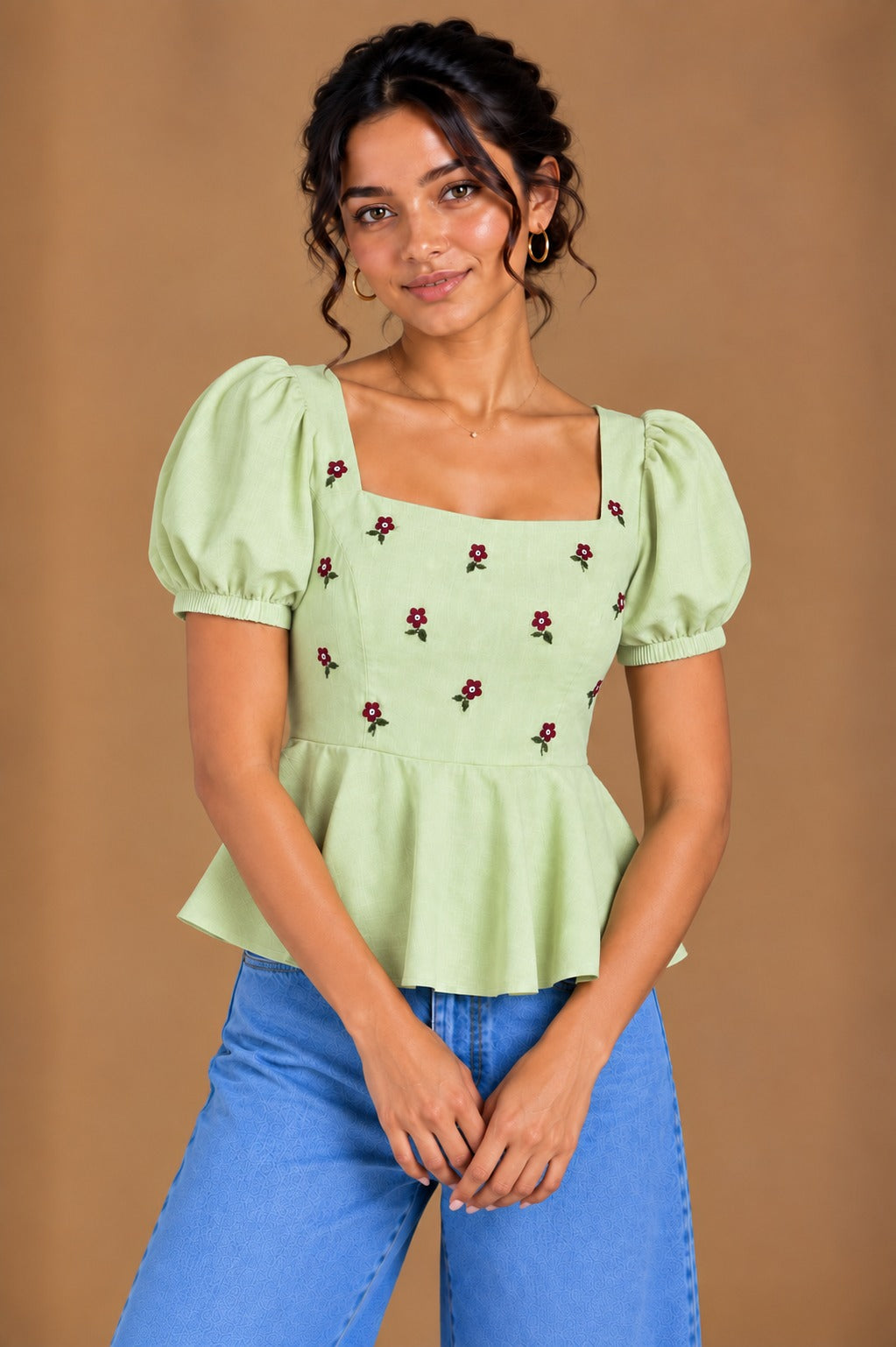 Pistachio Bloom Top