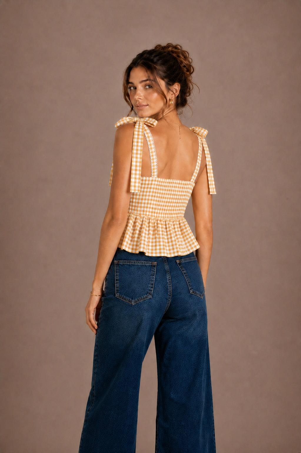 Liora Gingham Top