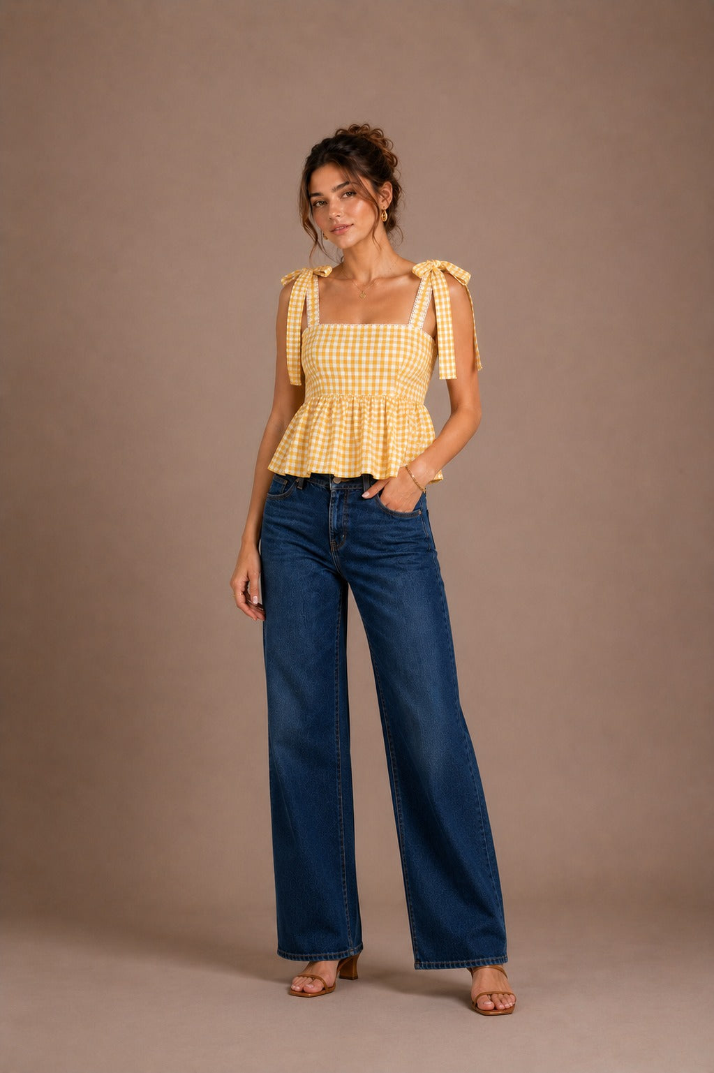 Liora Gingham Top