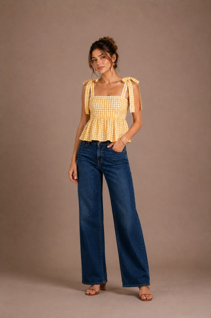 Liora Gingham Top