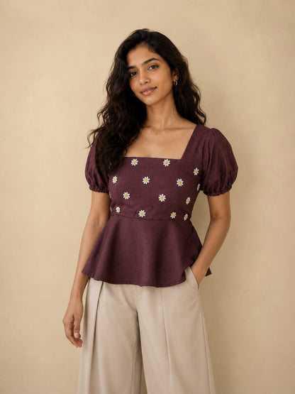 Mocha Daisy Top