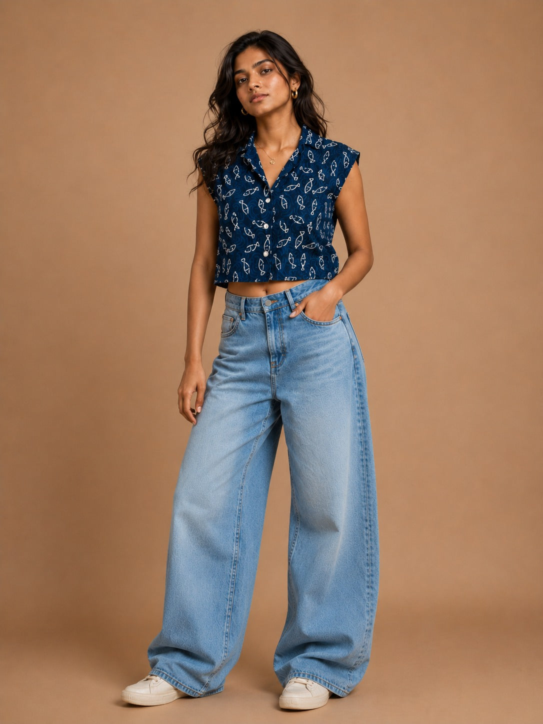 Ocean Ink Crop Shirt