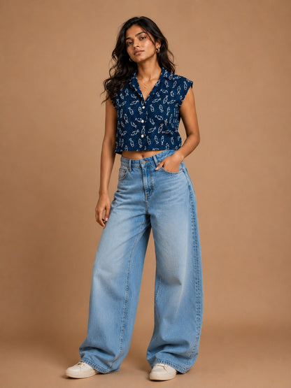 Ocean Ink Crop Shirt
