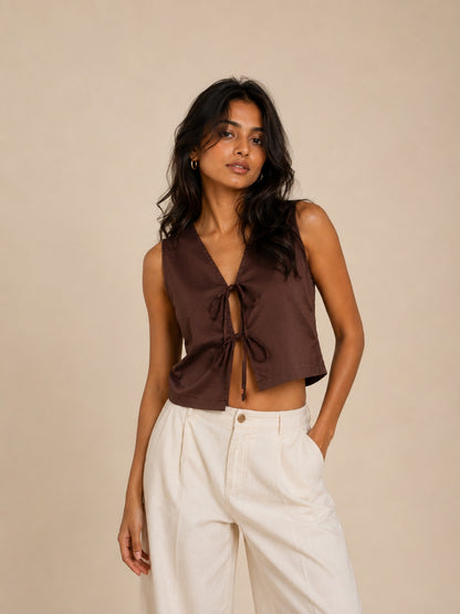 Espresso Vest Top