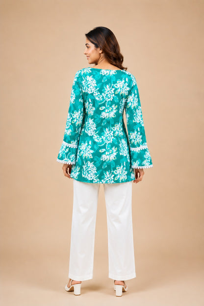Zyara Floral Flare Kurti