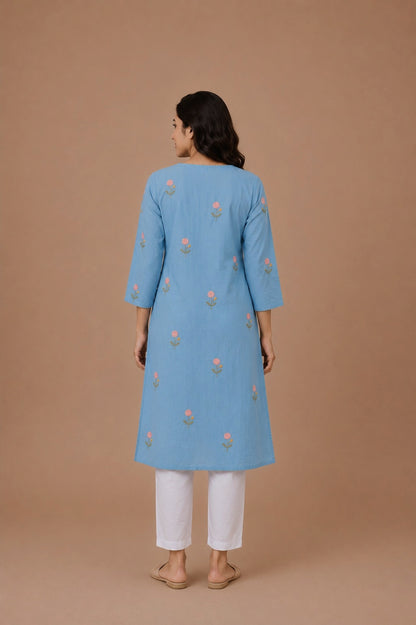 Seren Grey Floral Kurti