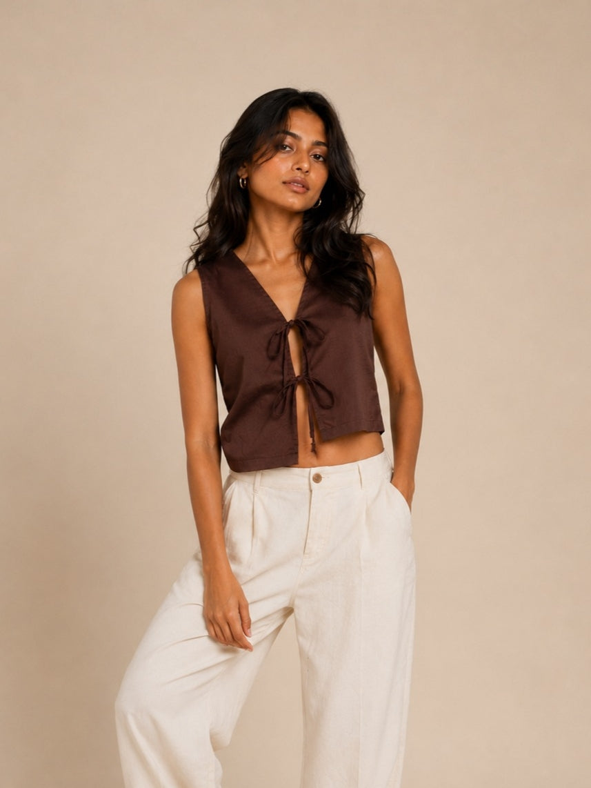 Espresso Vest Top
