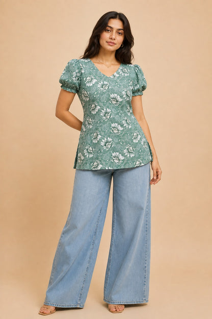 Aaira Floral Short Kurti