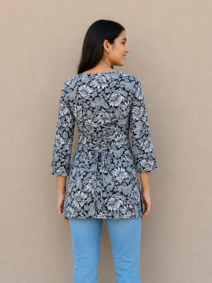 Floral Corset Fit Kurti