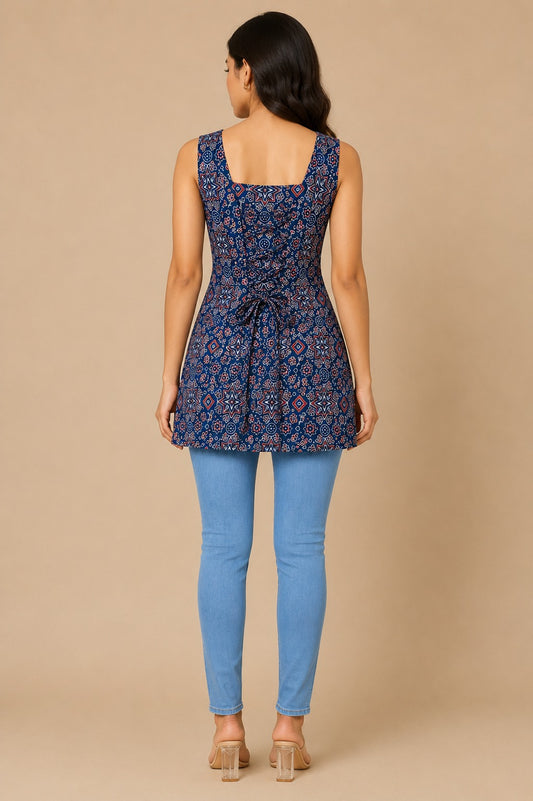 Riya sleeveless corset kurti